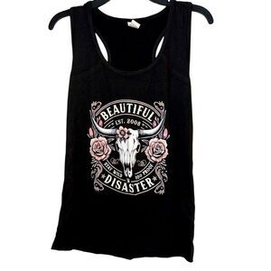 Western Rebel Southern Sass Beautiful Disaster Tank Stay Wild 100 Proof M